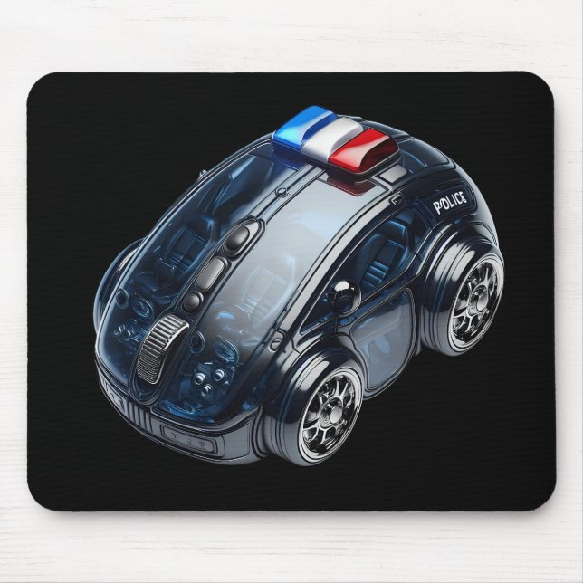 Mousepad PC Mouse-Car: Veículo Policial (Frente)