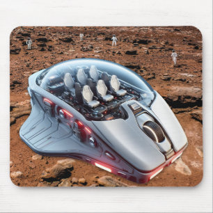 Mousepad PC Mouse-Spacecraft: Clique em Marte - Missão 01.
