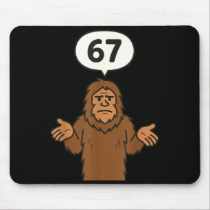 Mousepad Pé Grande 67 Meme Seis Sete Sasquatch Engraçado