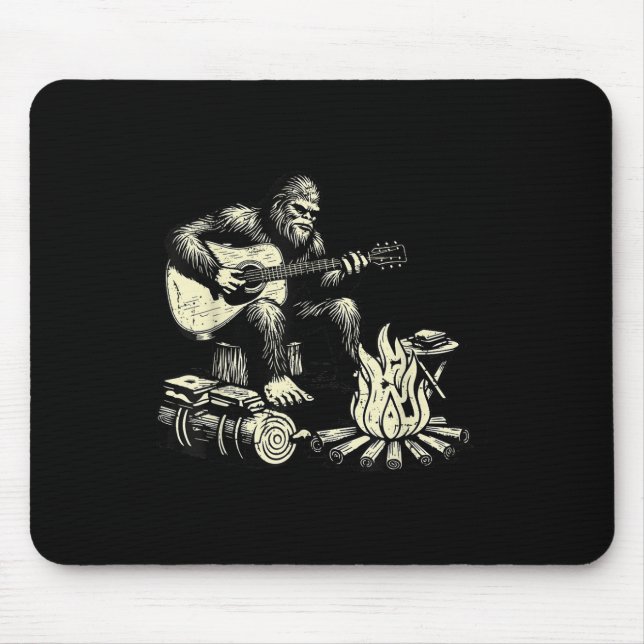 Mousepad Pé Grande Acampando Smore Rock Pé Grande Tocando V (Frente)