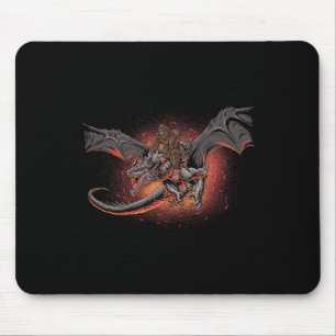 Mousepad Pé Grande Andando Um Dragão Olhando Aliens - Sasqu