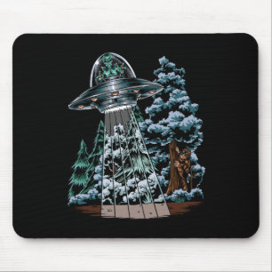 Mousepad Pé Grande Escondido De Alienígena Num OVNI Atrás D