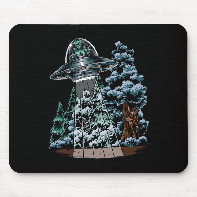 Mousepad Pé Grande Escondido De Alienígena Num OVNI Atrás D (Frente)