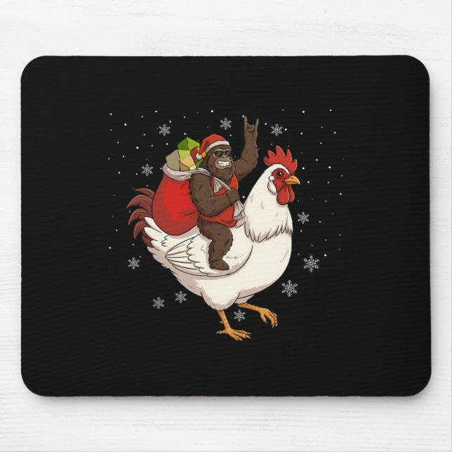 Mousepad Pé Grande Montado Frango Veado Natal Frango Natal (Frente)