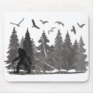 Mousepad Pé Grande no Fores Sasquatch Yeti