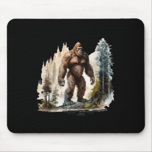 Mousepad Pé Grande Vintage Anos 70 Retro Floresta Sasquatch