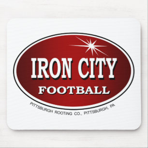 Mousepad PÉ-Mão - Estilo Pittsburgh da CIDADE DE FERRO FOOT