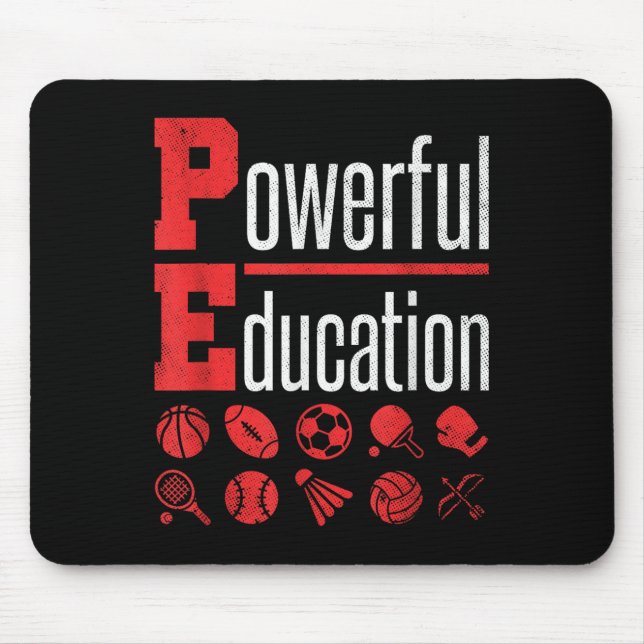 Mousepad Pe Teacher Gym Physical Education School Motivatio (Frente)