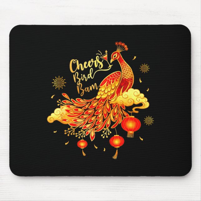 Mousepad Pea Mahjong Cheers Bird Bam Chinese Mah Jong Game  (Frente)
