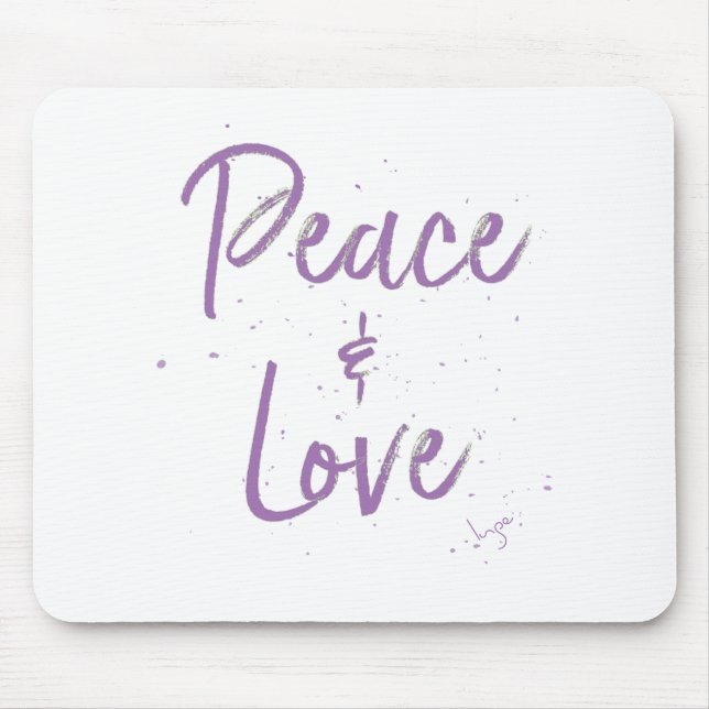 Mousepad PEACE-and-Love-Purple (Frente)