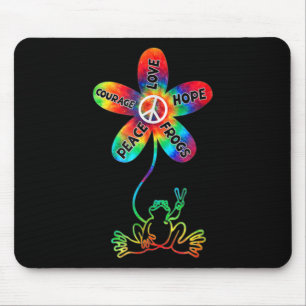 Mousepad Peace Courage Love Hope Sapos Hippie
