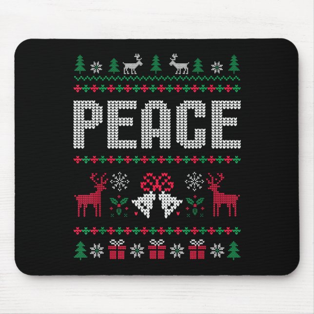 Mousepad Peace I Come In Peace Matching Couple Ugly Merry C (Frente)