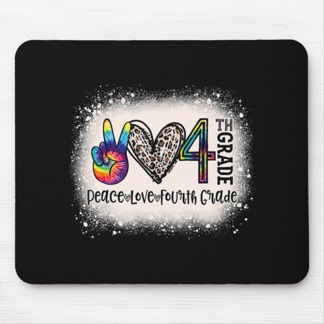 Mousepad Peace Love 4.ª Professora De Raparigas De Volta À  (Frente)
