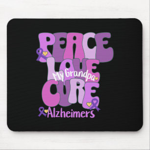 Mousepad Peace Love Cure Heimerheimeimers Purple Ribbon End