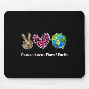 Mousepad Peace Love Earth Day Save Our Planet Environment P