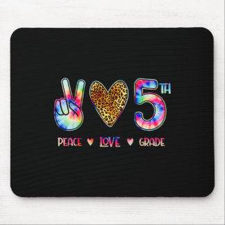 Mousepad Peace Love Fifth Grade Squad Back To School Gift