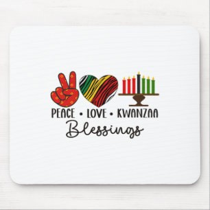 Mousepad Peace Love Kwanzaa abençoa a mania africana natalí