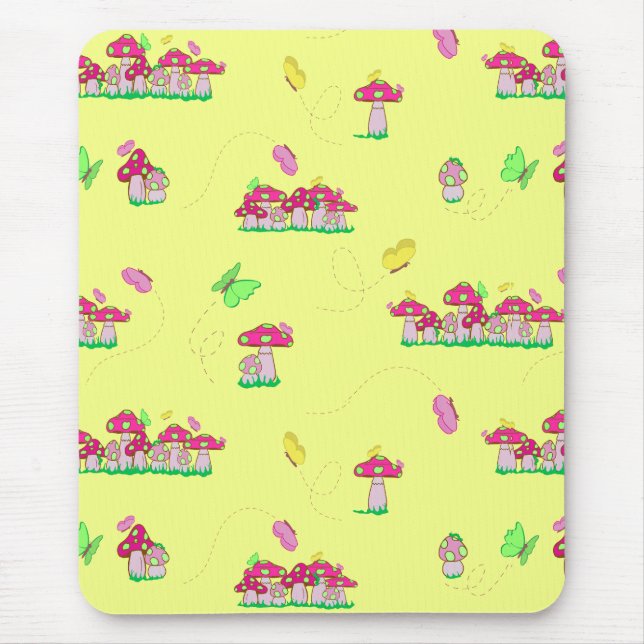 Mousepad Peace Love Mushrooms (Frente)