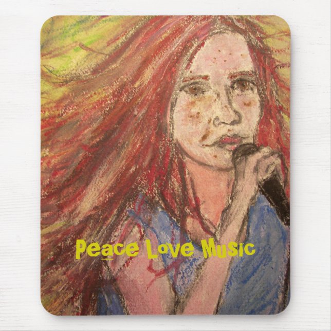 Mousepad Peace Love Music (Frente)