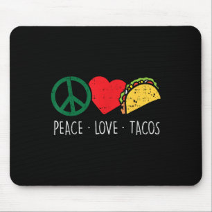 Mousepad Peace Love Tacos Cinco De Mayo Fiesta Hipp Mexican