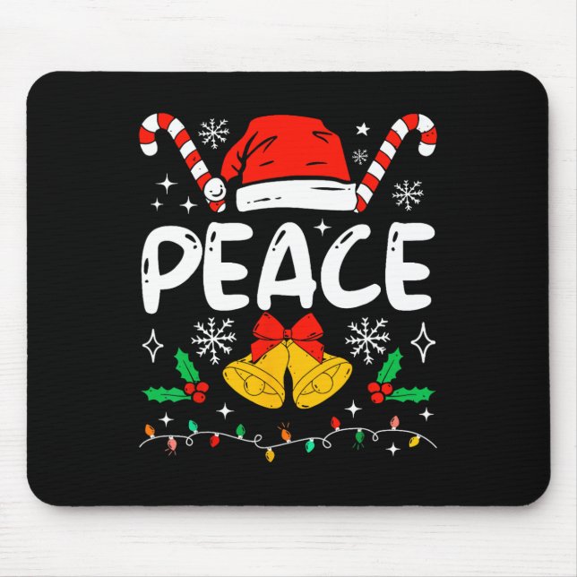 Mousepad Peace Matching I Come In Peace Couples Santa Hat C (Frente)