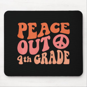 Mousepad PEACE Out 4º ano - Retro Funny 70's Último Dia de 