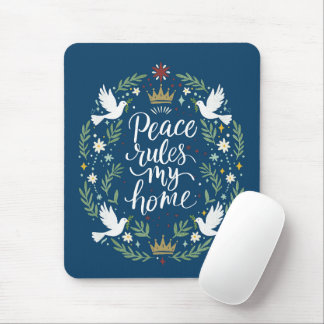 Mousepad Peace Rules My Home