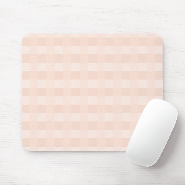 Mousepad Peach Gingham - Pad do Mouse Padrão de Xadrez (Com mouse)
