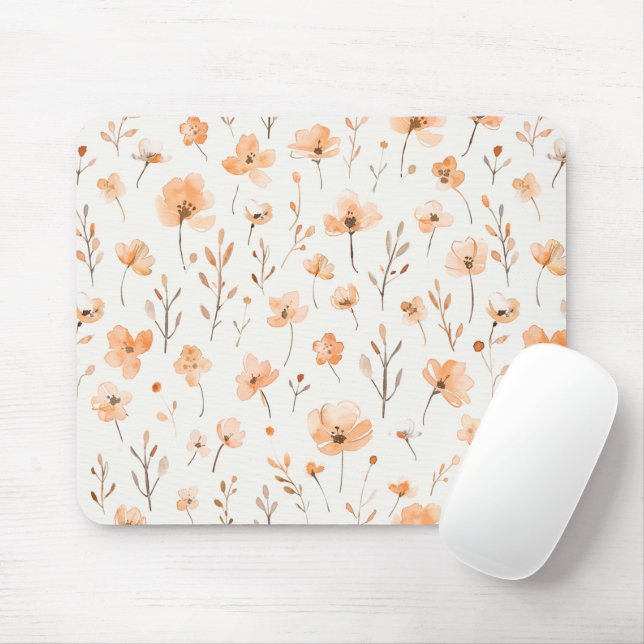 Mousepad Peach Peach Flowers (Com mouse)