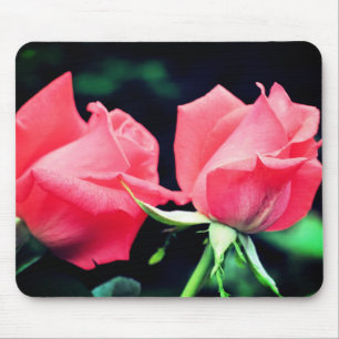 Mousepad Peach Rosa Duo Flower