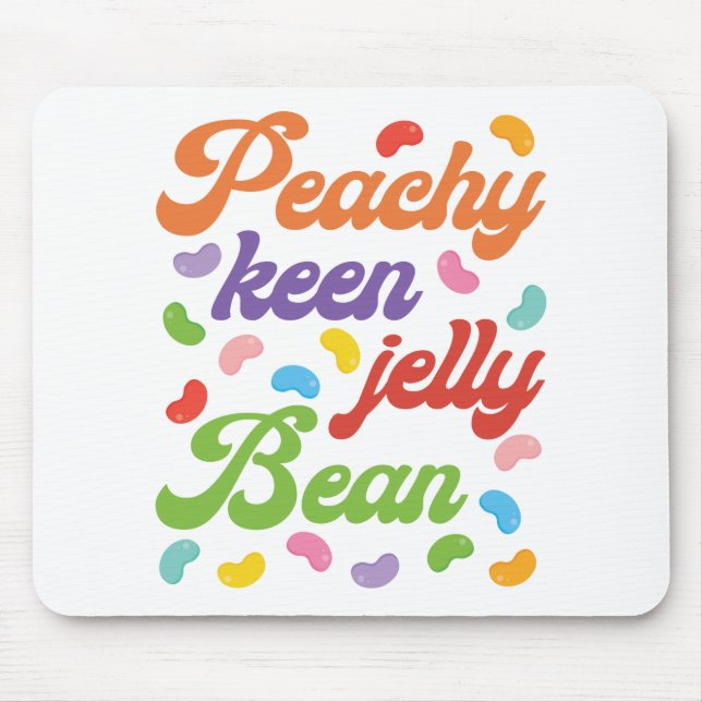 Mousepad Peachy Keen Jelly Bean Páscoa Candy Retro (Frente)