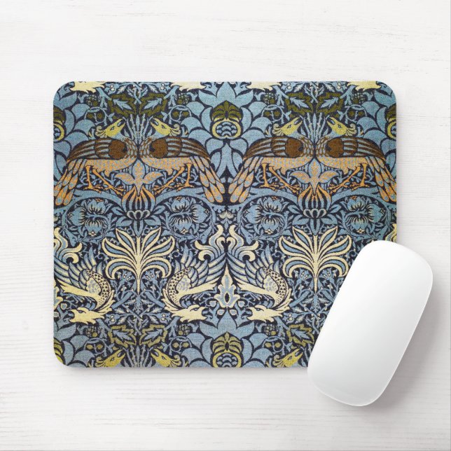 Mousepad Peacock e Dragon, William Morris (Com mouse)