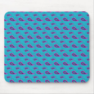 Mousepad Peacock e Magenta Paisley Pattern