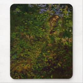 Mousepad Peacock in the Woods (por Abbott Henderson Thayer)
