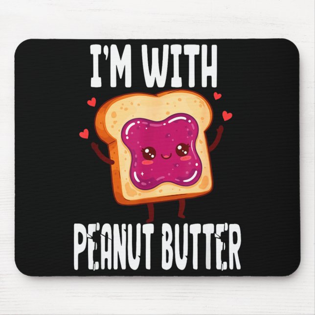 Mousepad Peanut Butter Jelly Matching Couples Halloween Fun (Frente)