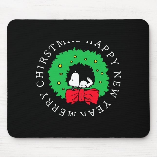 Mousepad Peanuts Christmas Wreath  (Frente)