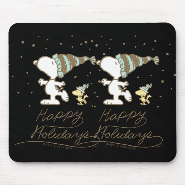 Mousepad Peanuts Winter Skating T Shirt  (Frente)