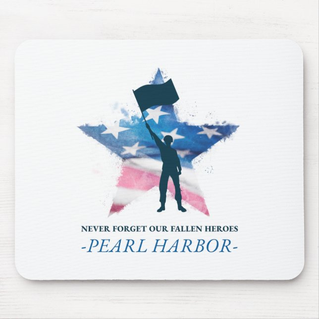 Mousepad Pearl Harbor Nunca Esquece Os Nossos Heróis Falido (Frente)