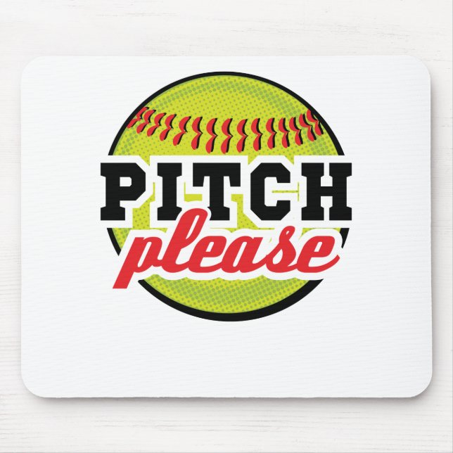 Mousepad Peça Engraçado Jogador Softball Batter (Frente)