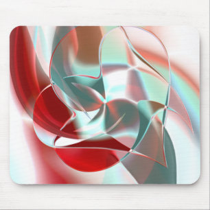 Mousepad Peças circulares torcidas em vermelho piscado até 