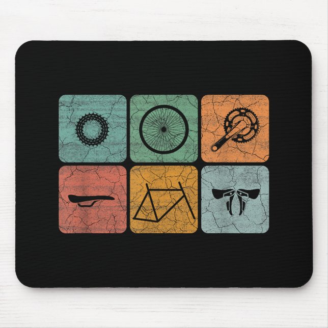 Mousepad Peças De Bicicleta De Bicicleta De Bicicleta De Bi (Frente)