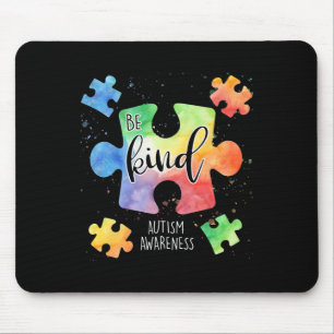 Mousepad Peças de Quebra-Cabeça Ser Gentil Conscientização 