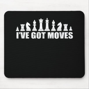 Mousepad Peças do conjunto de xadrez que eu tenho Legal co