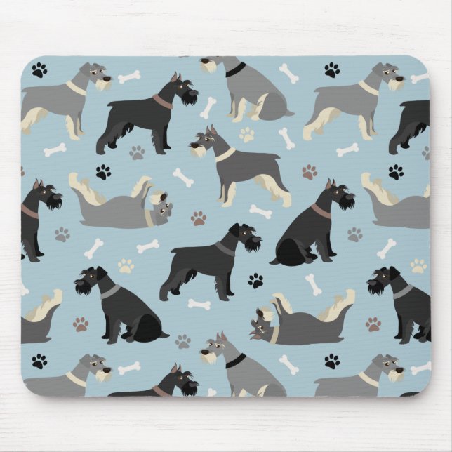 Mousepad Peças e Ossos Schnauzer (Frente)