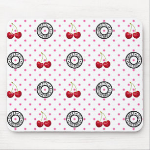 Mousepad PEDAÇOS DOCES COMO CHERRIES Retroativo Padrão de V