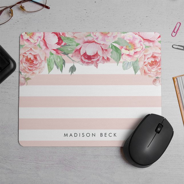 Mousepad Pedônio Antiquado e Faixa Rosa Esbranquiçada (Criador carregado)