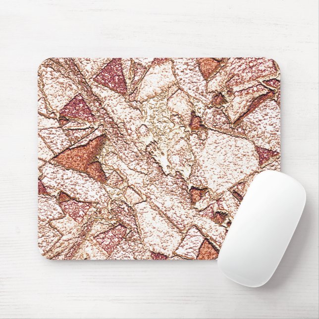 Mousepad Pedra áspera em marrom claro cremoso (Com mouse)