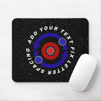 Mousepad Pedra Curling rolando como a órbita da Terra