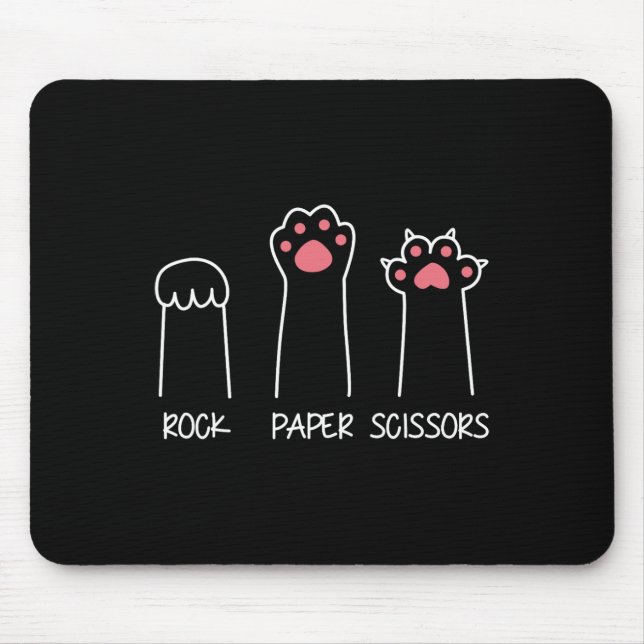 Mousepad Pedra de Papel de Pedra Caça-Mão (Frente)