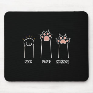 Mousepad Pedra de Papel de Tesoura Pata Gato de Gato